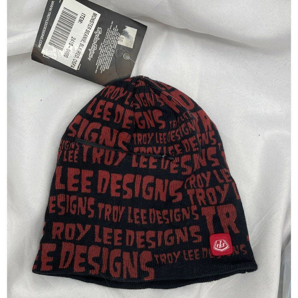 Old Stock NWT Troy Lee Designs Monster Beanie zip pocket NEW